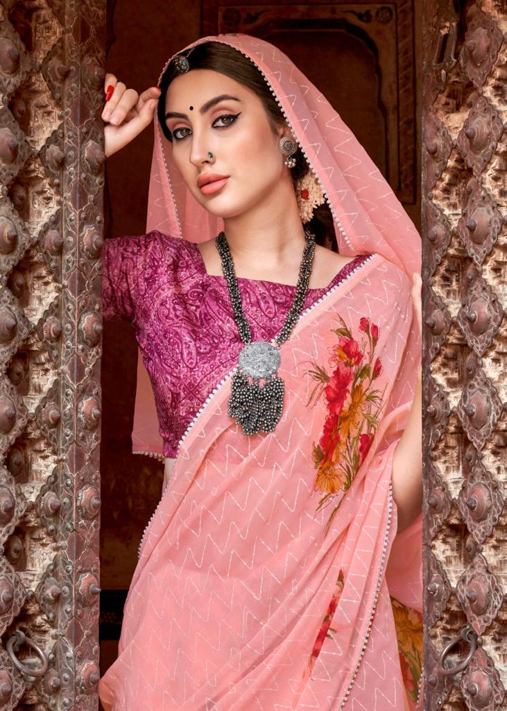 Kashvi Manasthiti Printed Georgette Wholesale Saree Collection 